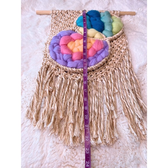 Moving Sale! NWT Wool/Cotton Macrame Wall Hanging Custom Alaskan Made - Picture 8 of 8